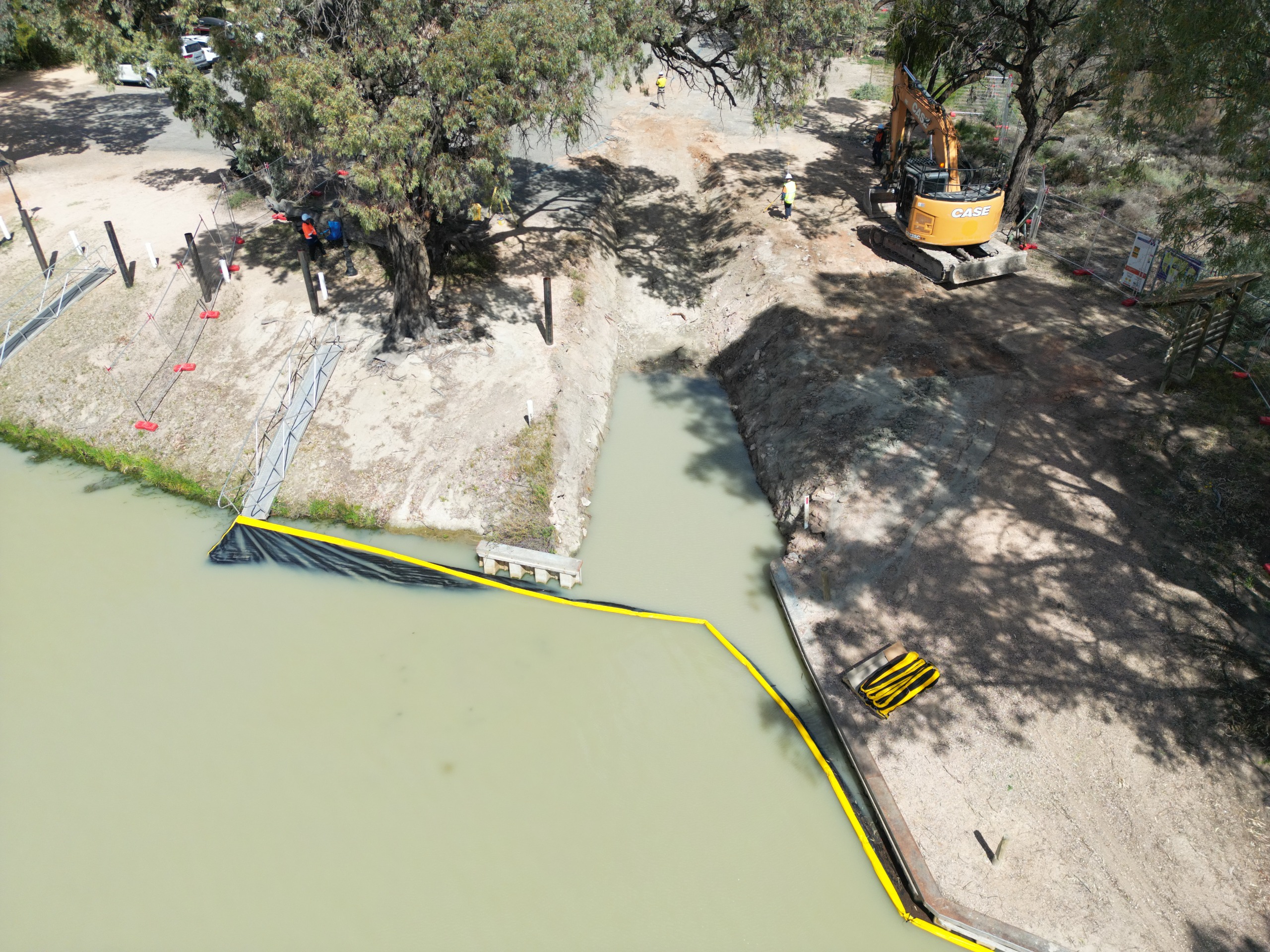 ​The boat ramp has been demolished, ready for the construction of new infrastructure.