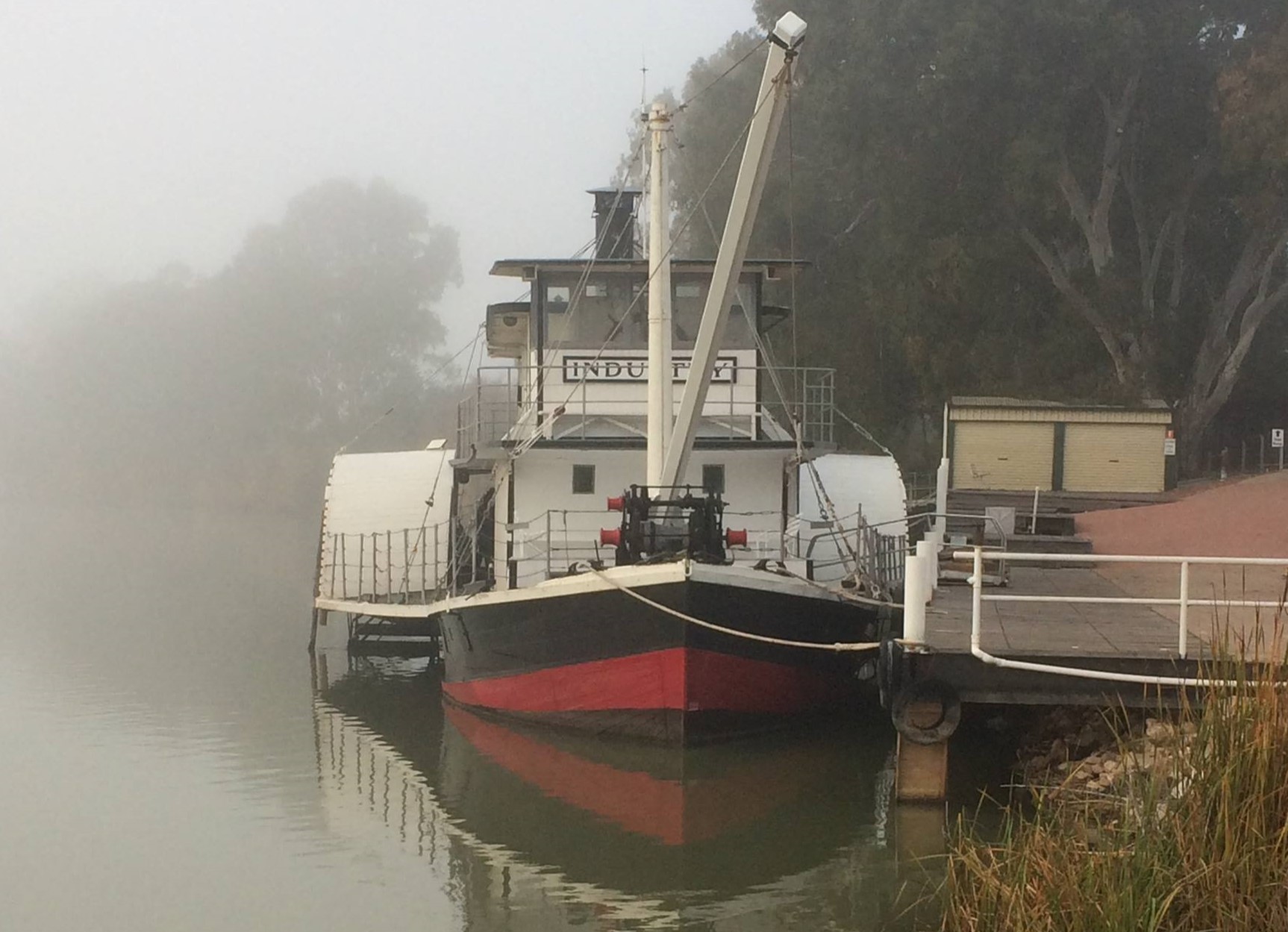 PS Industry moored at wharf